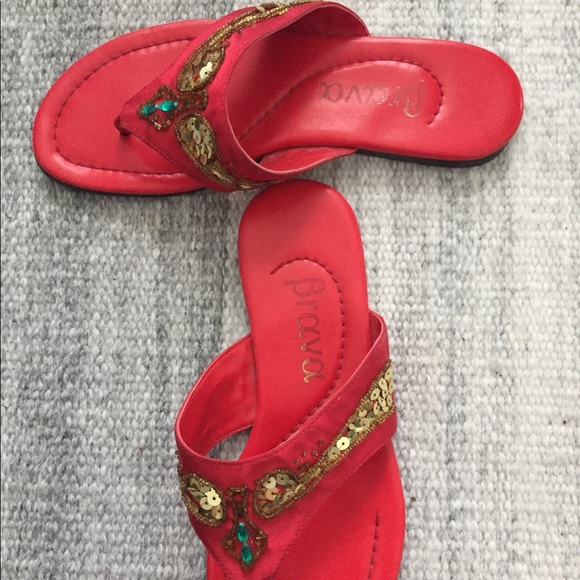 Red sandals - Picture 2 of 3